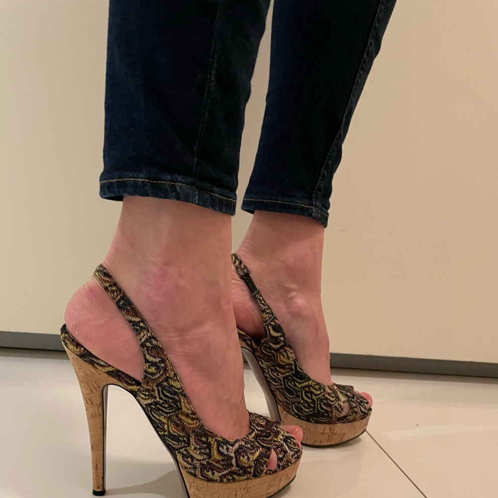 Missoni Multicolored Platform Sling Back Heels - image 7